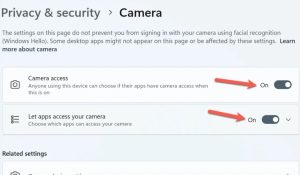 Cách khắc phục lỗi không mở được camera trên windows 11