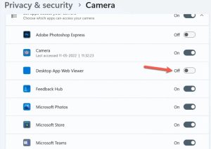 Cách khắc phục lỗi không mở được camera trên windows 11