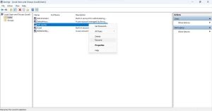 Nhấp vào Rename bằng cách nhấp chuột phải vào tên tài khoản trong Local User and Group Management Tool
