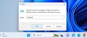 Chạy lệnh Netplwiz trong Windows Run