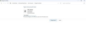 Nhấp vào Change Name sau khi nhập username mới